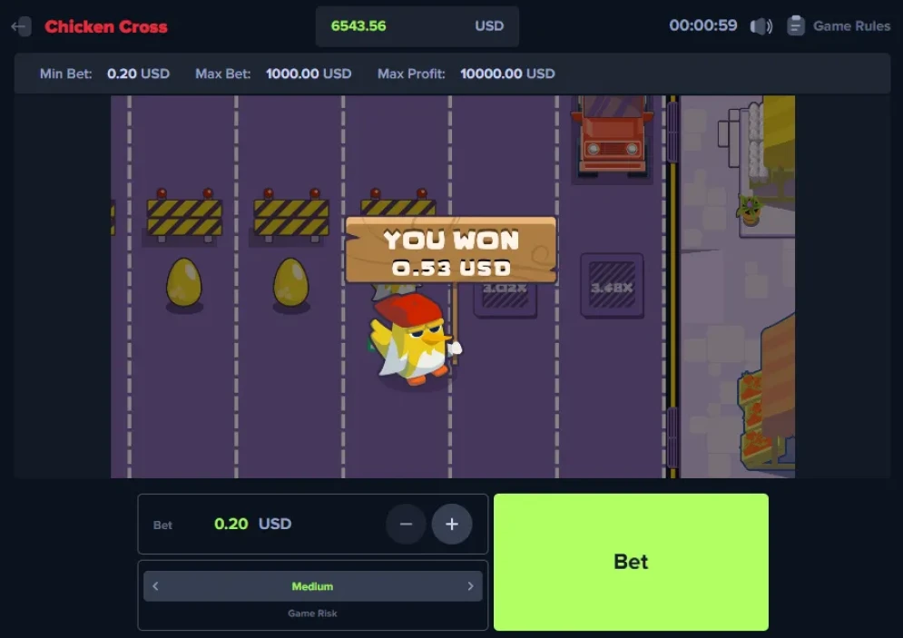Chicken Cross Game